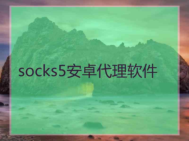 socks5安卓代理软件