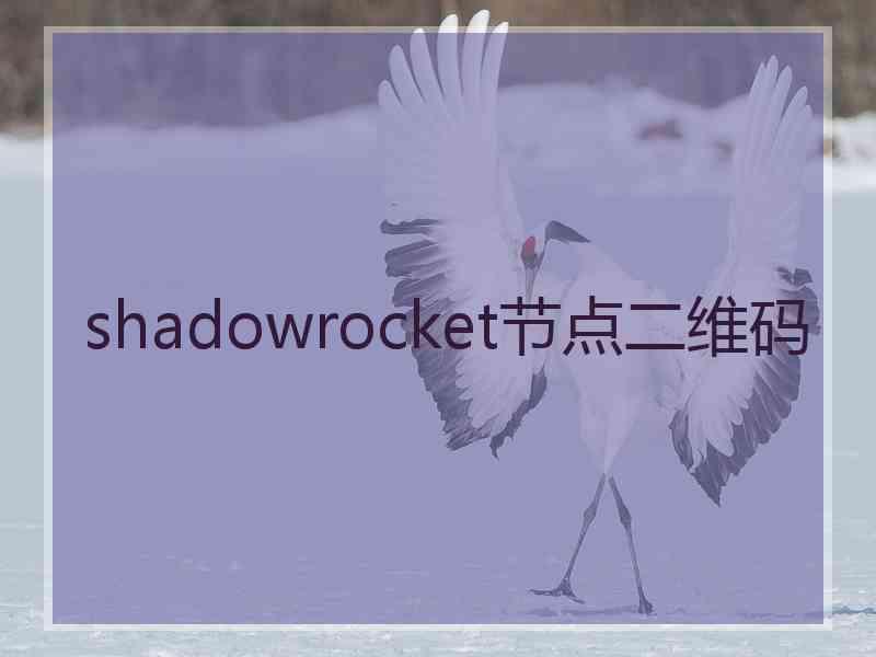 shadowrocket节点二维码 shadowrocket节点二维码