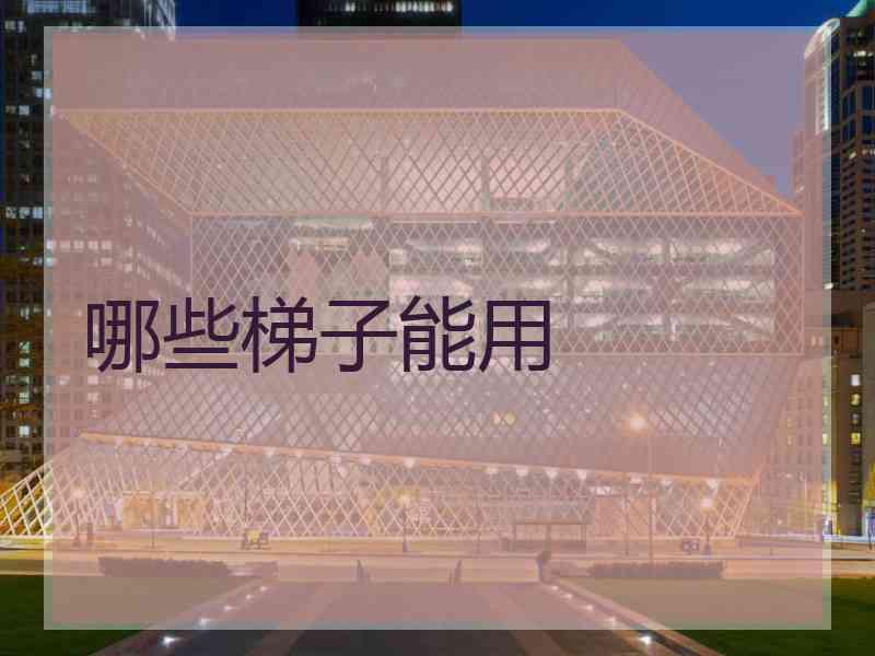 哪些梯子能用 哪些梯子能用