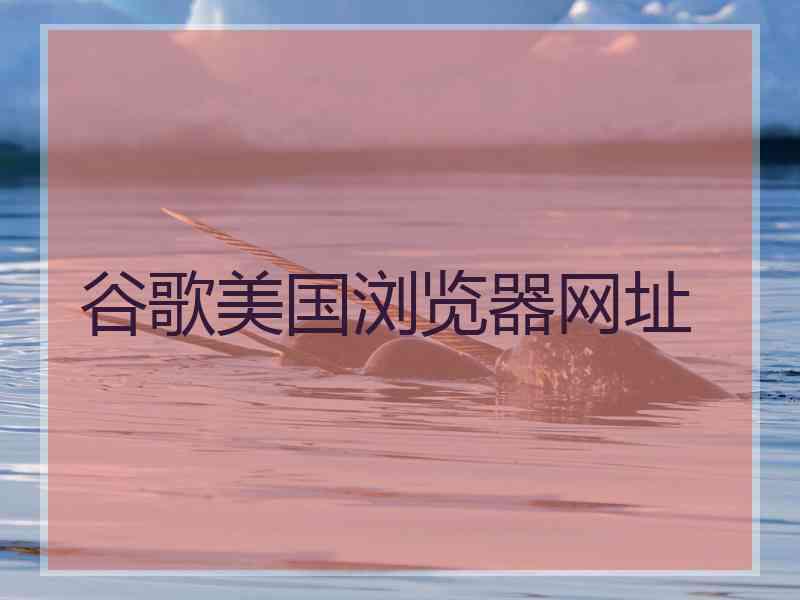 谷歌美国浏览器网址 谷歌美国浏览器网址