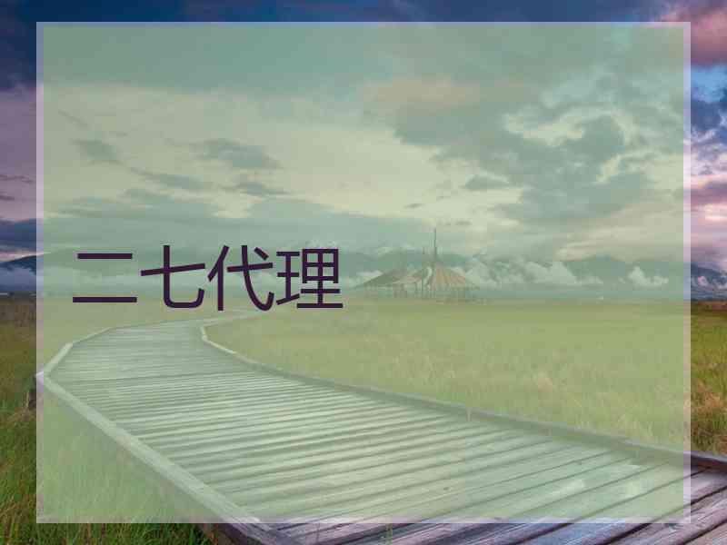二七代理