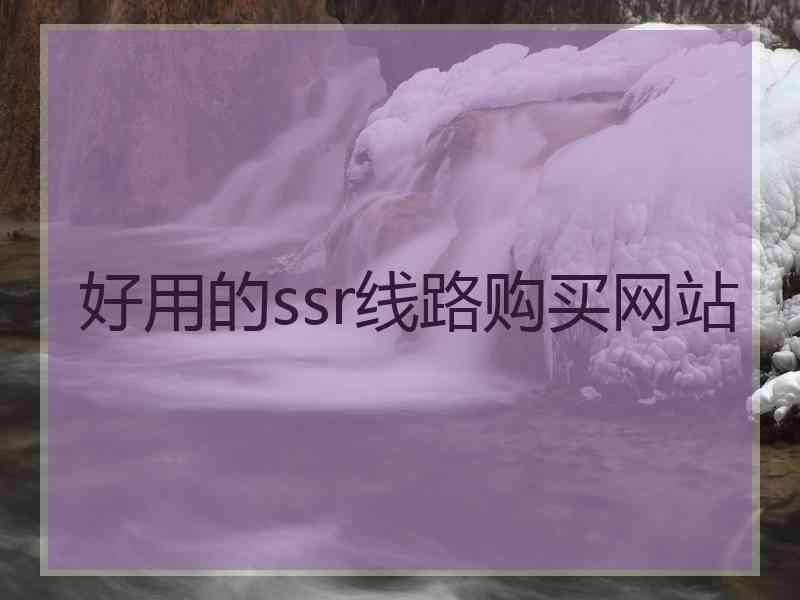 好用的ssr线路购买网站