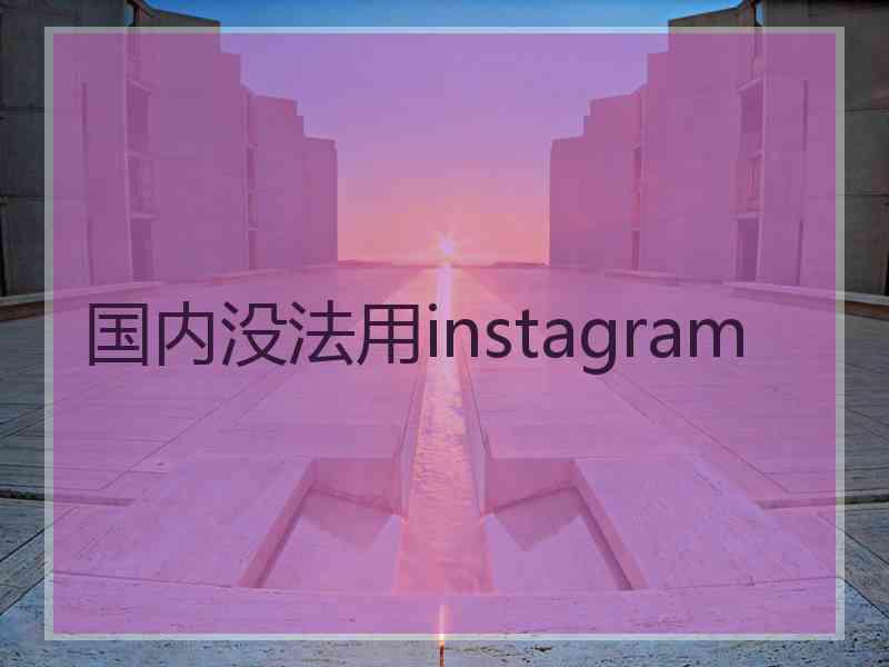 国内没法用instagram