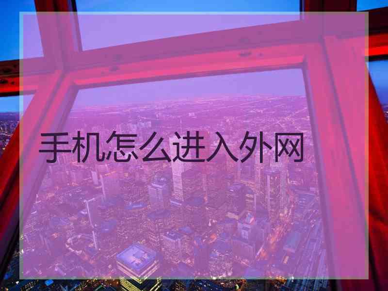手机怎么进入外网