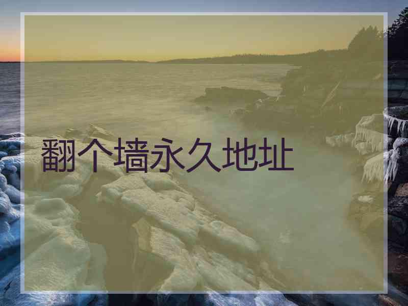 翻个墙永久地址