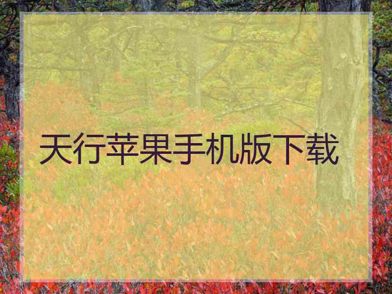 天行苹果手机版下载