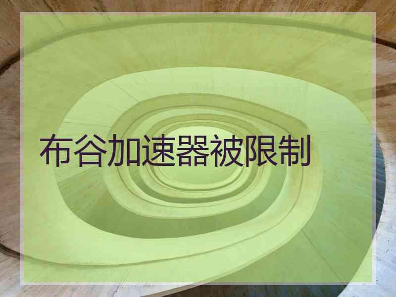 布谷加速器被限制