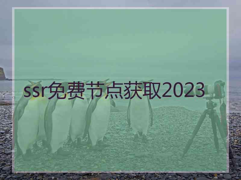 ssr免费节点获取2023
