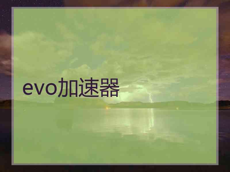 evo加速器