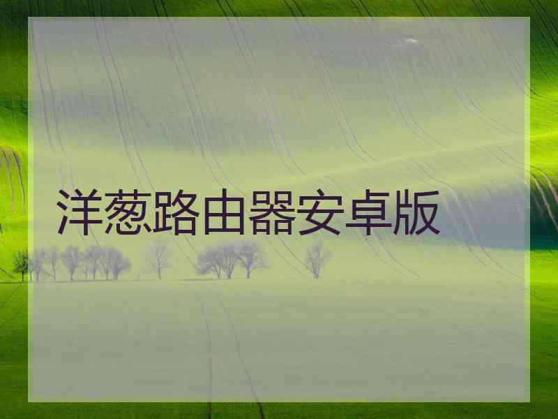 洋葱路由器安卓版