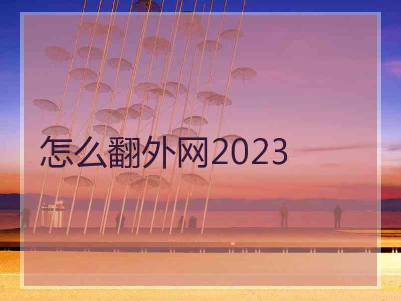 怎么翻外网2023