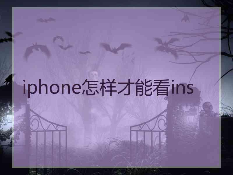 iphone怎样才能看ins