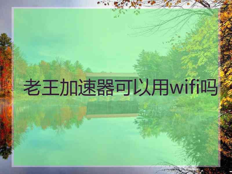 老王加速器可以用wifi吗