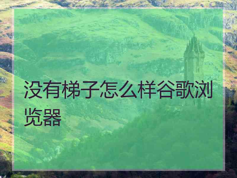 没有梯子怎么样谷歌浏览器