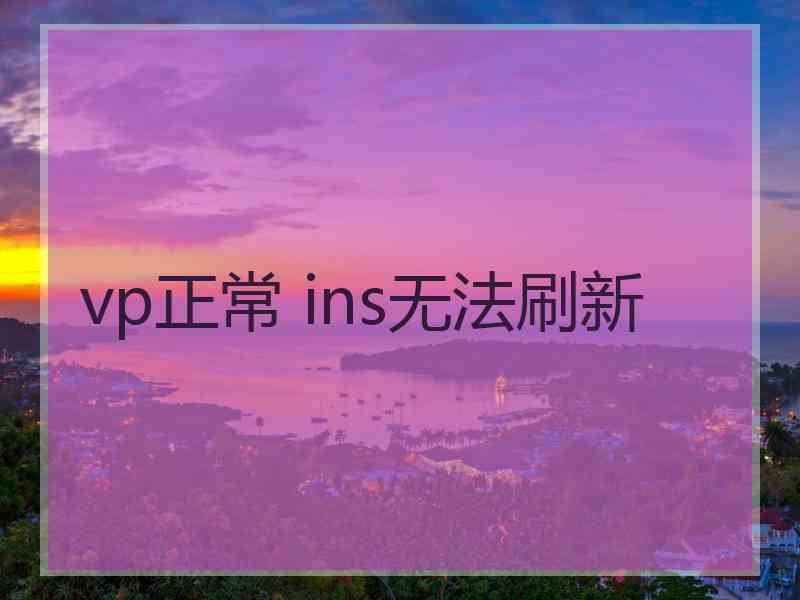 vp正常 ins无法刷新