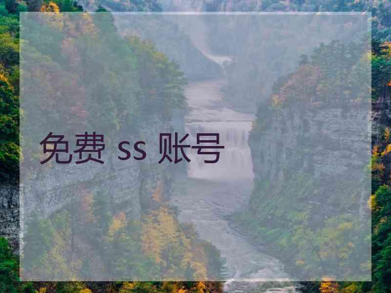 免费 ss 账号