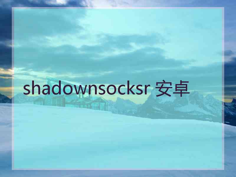 shadownsocksr 安卓