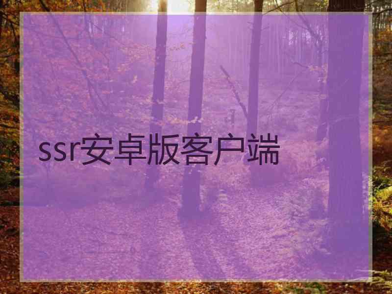 ssr安卓版客户端
