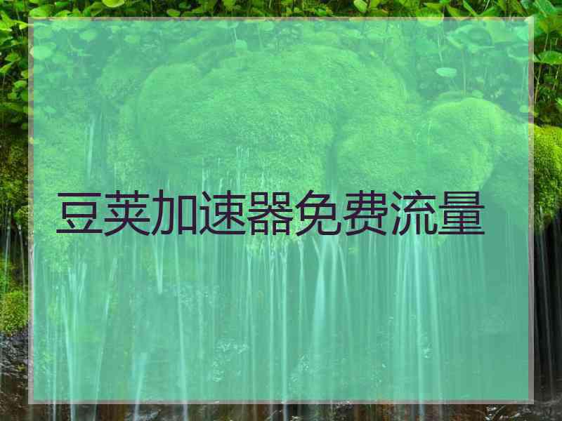 豆荚加速器免费流量