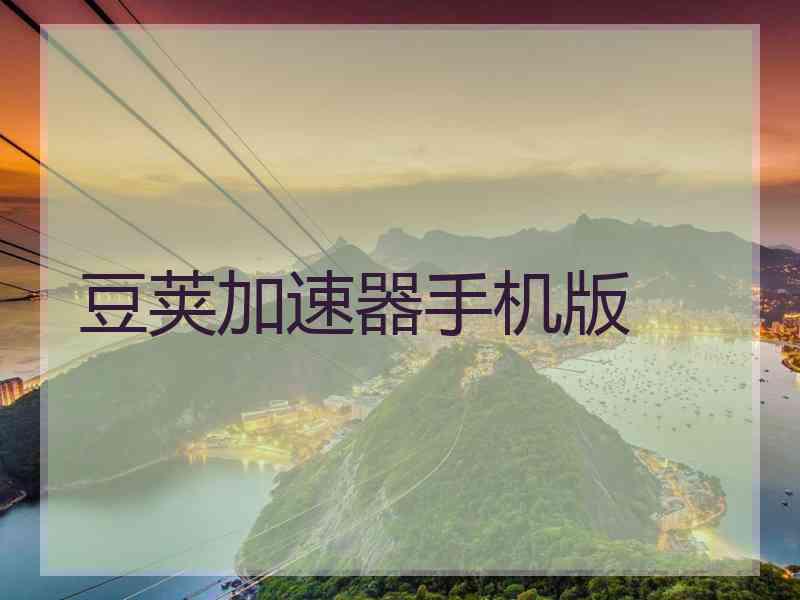 豆荚加速器手机版