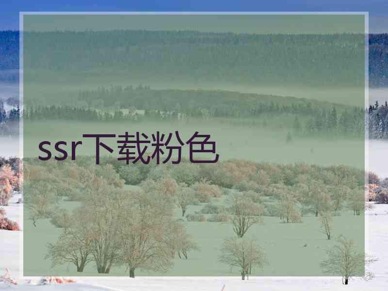 ssr下载粉色