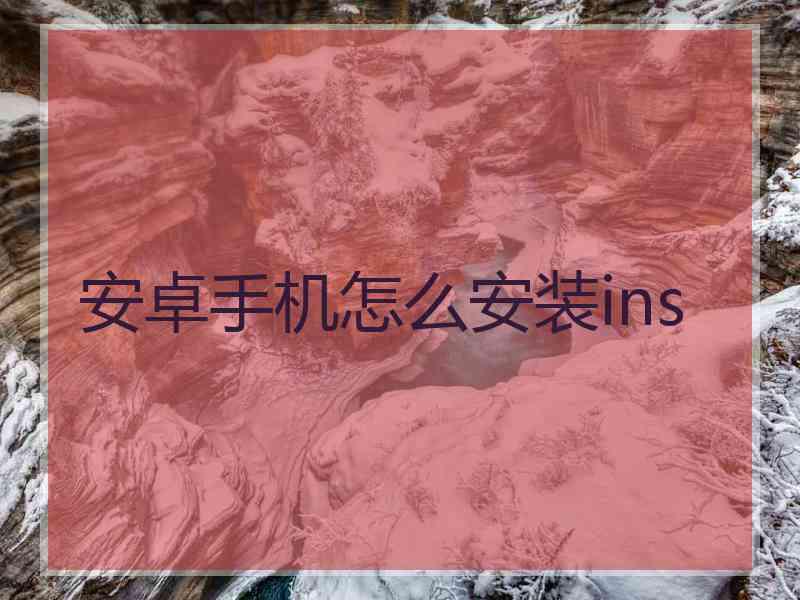 安卓手机怎么安装ins