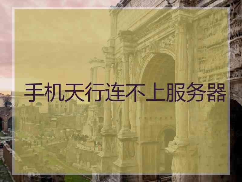 手机天行连不上服务器