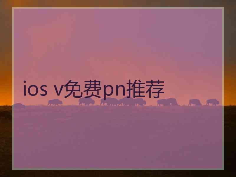 ios v免费pn推荐