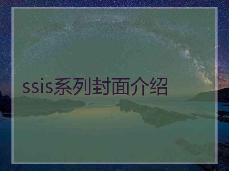 ssis系列封面介绍
